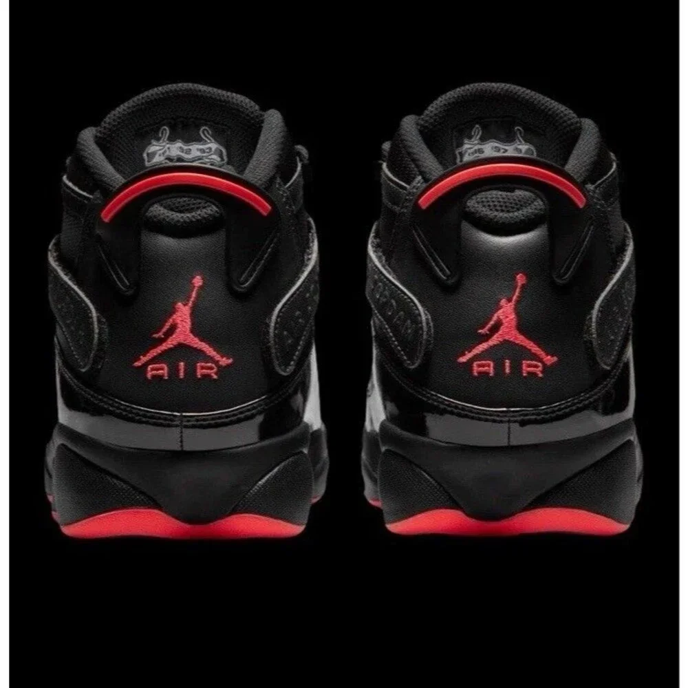 Jordan 6 Rings Black Infrared 23 Red Shoes Men's | Size 8